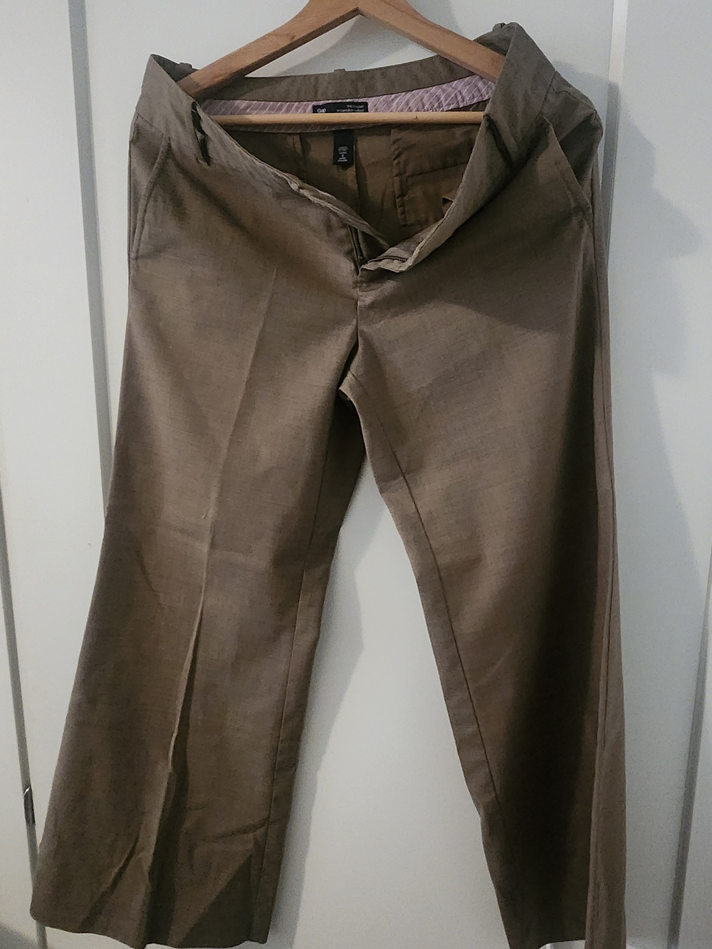 GAP Wide Leg Dress Pants in Taupe Brown